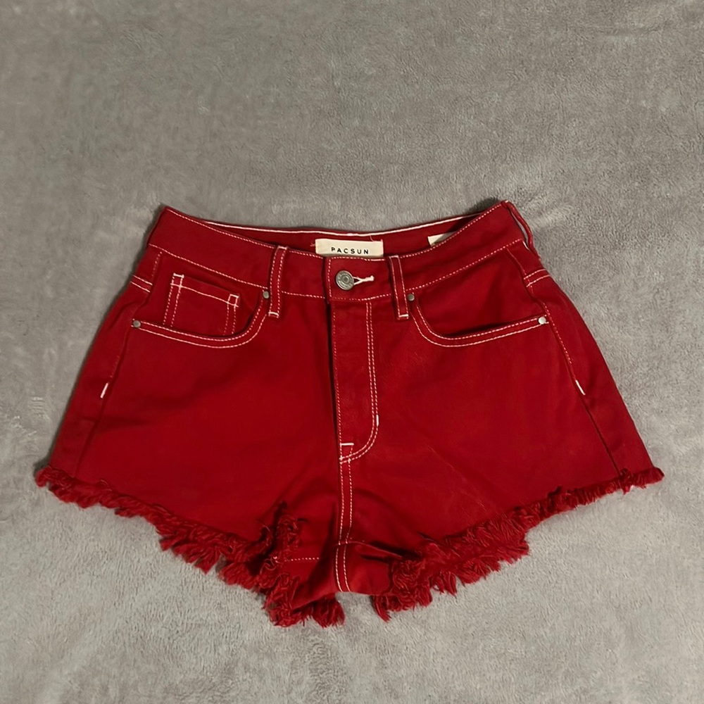 PacSun High Rise Festival Short - Red